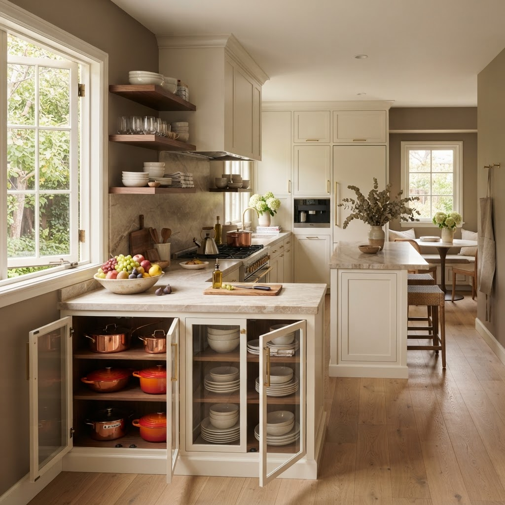 A luxury kitchen fully set up and ready to use on move-in day